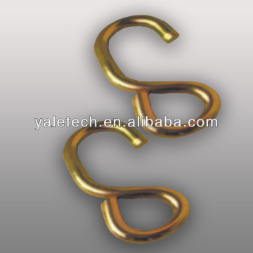 metal "S" hook for ratchet tie down(lashing strap)