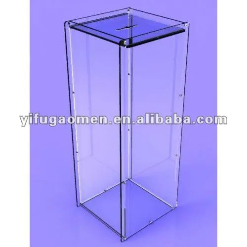 Clear Acrylic Donation Box Poll Collection Box Ballot Box