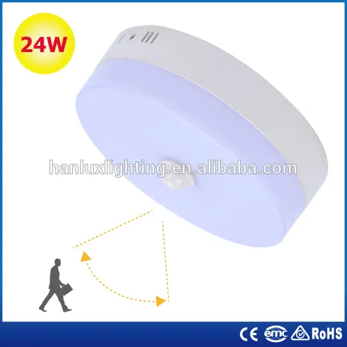 24W Indoor LED Motion Sensor Ceiling panel Light surface mounted led sensor panel