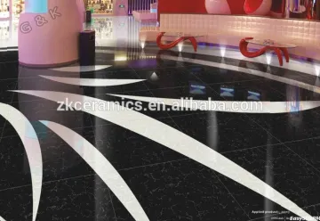 Pilates Full Polished Supper Glossy Black And Orange Garage Floor Tiles