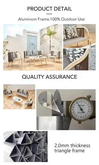 Modern Design Waterproof Aluminum Garden Sofa Set