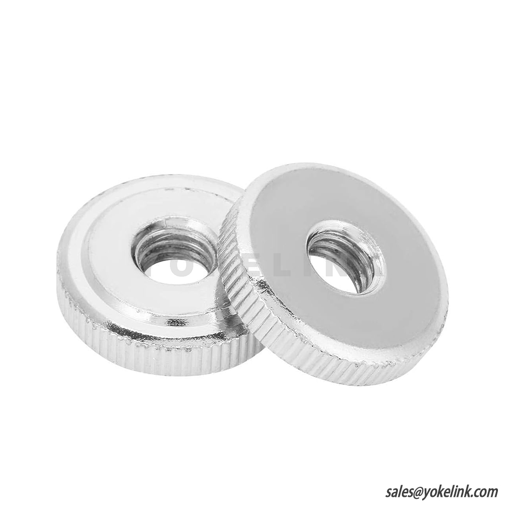 DIN467 Nerezová ocel Nízký typ Plochý zámek rýhované matice M3 M4 M5 M6 M8 M10 M12