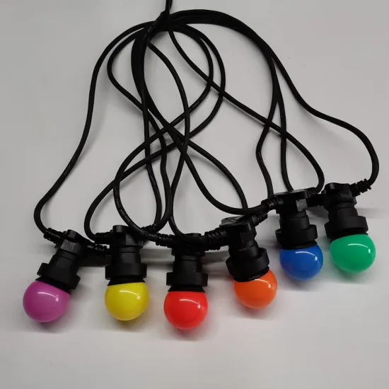 Waterproof IP44 LED Rubber Festoon String Lights with E27 Sockets - 10M, 20M, 50M, 100M for Outdoor Use