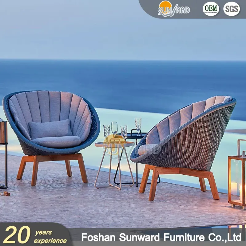 Modern Balcony Teak Sofa Set