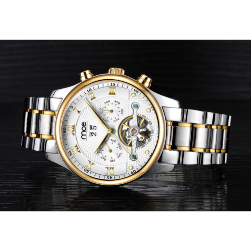 High Quality Leather Bracelet Skeleton Men watch