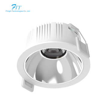9W Adjustable LED Downlight - White Chrome Reflector Fixture for Hotel (Dimmable, CCT Change)