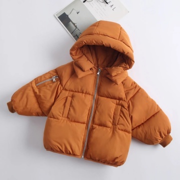 Jaqueta casual de crianças jaqueta com capuz de inverno