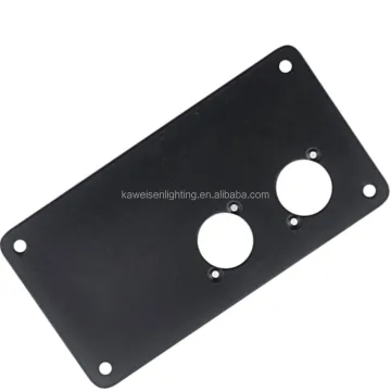 Black Speaker Box Terminal Jack Plate: Metal Speaker Cabinet Backing and Junction Box Fittings