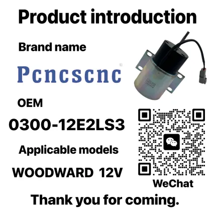 High Quality 12V Shut Off Solenoid Valve Actuator 0300-12E2LS3 for Woodward