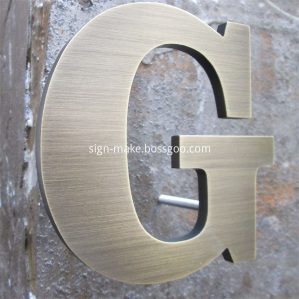 bronze letters