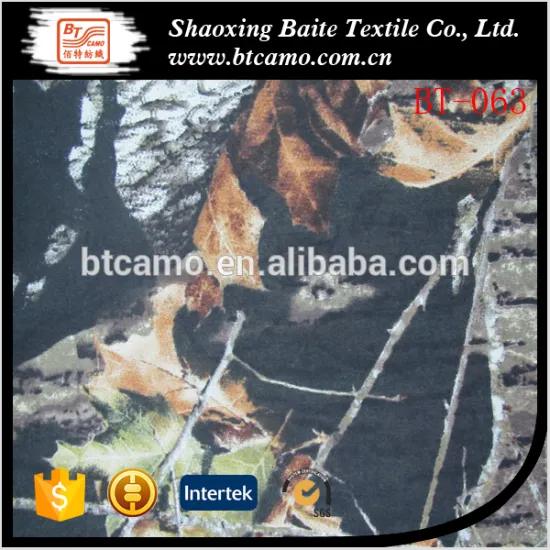 100% cotton pigment realtree military camouflage fabric for hunting