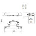 Alpine Termostat Shower Mixer Square