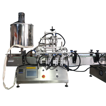 Automatic Desktop Bottle Filling and Capping Machine with Aluminum Foil Sealer for Yogurt and Milk