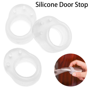 1PC Silicone Door Stop Wall Protecte Door Handle Anti-Collision Buffer Buffer Protect Wall Kitchen Bedroom Door Stopper Supplies