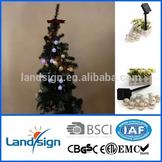 XLTD-128 Zhejiang Cixi Landsign new gift decorative metal solar christmas light for Christmas crafts