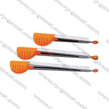 Stainless Steel with Silicone Tip Top Tongs Heat Resistant