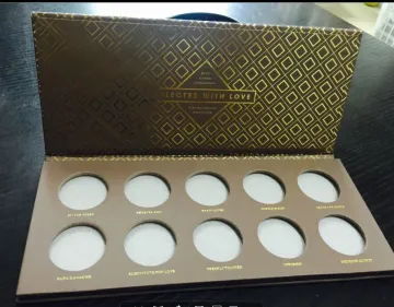 custom made empty paper compact powder case makeup display boxes