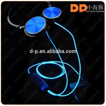 high quanlity LED EL Glowing Headsets led light headphone