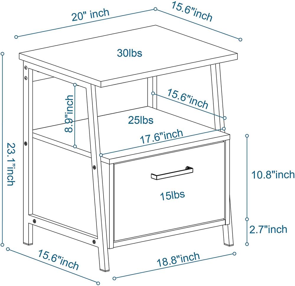 Nightstand With Storage Shelf And Drawer6 Jpg