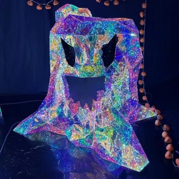 Dekorasi Festival Halloween yang Dapat Disesuaikan: LED Stump Monster, PVC Holographic Foil, dan Novelty Lights