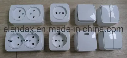German Std Wall-Mounted Wall Socket No Earth S6009
