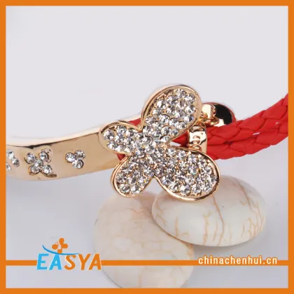 OEM Design Red Rope Bracelet With Metal