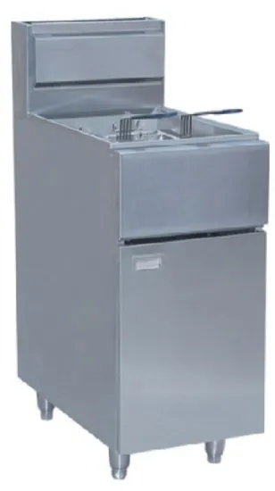 free standing gas fryer single tank double basket gas deep fryer