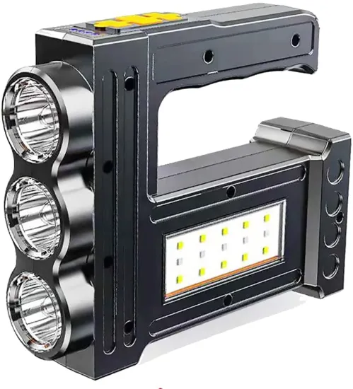 Goldmore5 Rechargeable High Lumens Zoomable COB LED Flashlight with 5 Lighting Modes