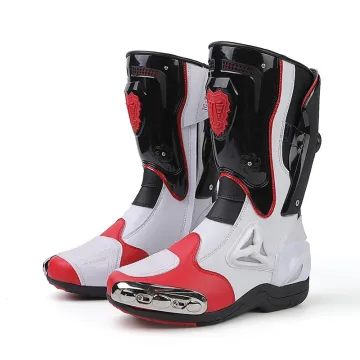 Men's Waterproof PU Leather Motorcycle Riding Shoes