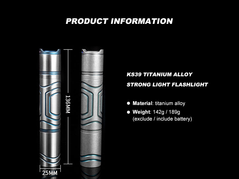 titanium flashlight outdoor survival camping hiking battery longlife (11)