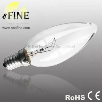 candle C35 E14 clear incandescent bulb 25W 40W 60W