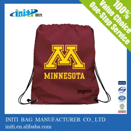 China supplier christmas ornaments nylon bag with custom logo polyester slazenger backpack bag
