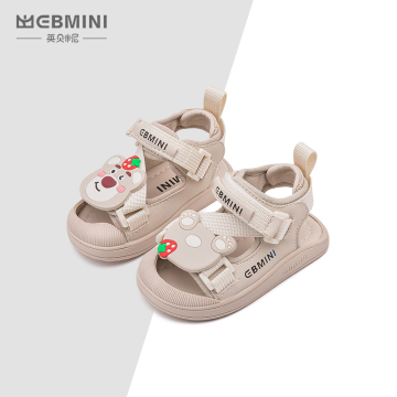 Summer Cute Strawberry Bear Tip-Binding Non-Slip Soft Sole Baby & Toddler Sandals