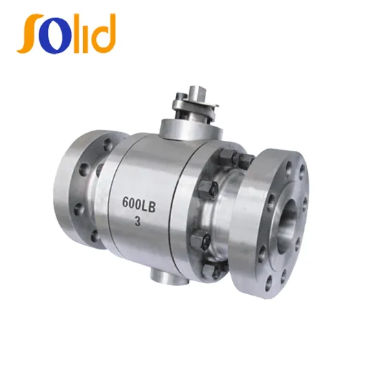 3PC flanged forged steel trunnion ball valve 600LB