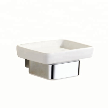 Chrome Soap Holder & Ceramic Soap Dish - New Design Bathroom Accessories (20839)