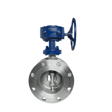 COVNA DN250 TIPO FLANGIA da 10 pollici White Worm Acciaio inossidabile Triplo Offset Sigillo Hard Manuale Valvola a farfalla: motore di ricerca completo
