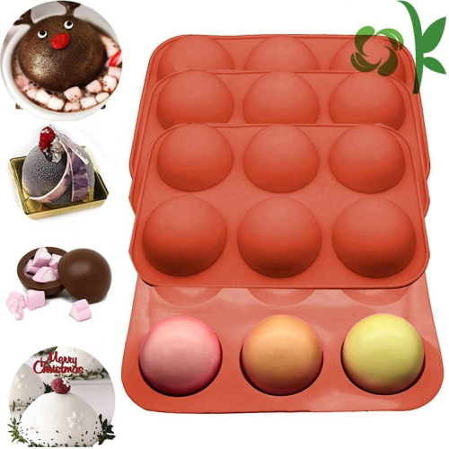 Hot Selling 6 moule à chocolat en silicone semi-circulaire