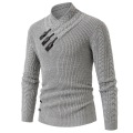 Pull à col roulé en tricot à manches longues pour hommes