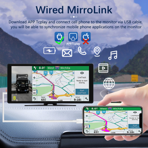 10.36 inch 4 channel vehicle monitor system Bluetooth/FM