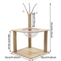 Activity Center Modern Luxury Cat Tree Wooden Tower Indoor Scratcher Multi Level Climbing House Hanging Toys Rest Platform Easy