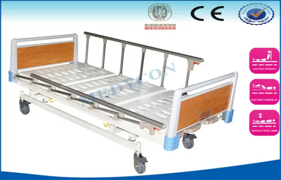 Extra Narrow Manual Hospital Beds , Three Folding Medical Nursing Home Beds