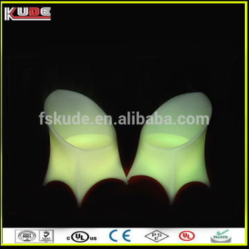 PP material led light chair, Outdoor led bar furniture