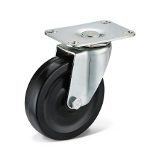 Castor Black Cleaning Cart Wheel Black Rubber Caster