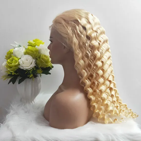Blonde  613 Lace Frontal Wigs Pre Plucked Hairline With Baby Hair Brazilian Virgin Human Hair Wigs