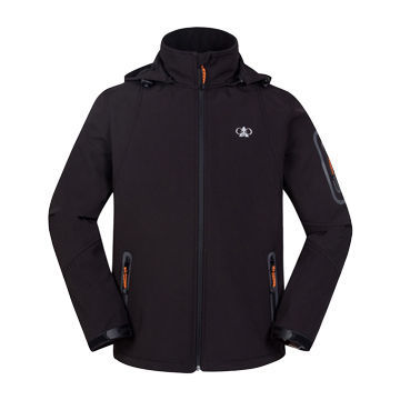 Hooded Soft Shell Jacket, Customized Logos, Colors, Designs and Sizes Accepted