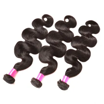 Virgin Cuticle Aligned Human Hair Bundles With Lace Closure