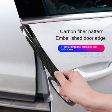 3D Carbon Fiber Car Sticker - Protector Strip for Door Sill and Side Mirror - Anti-Scratch and Waterproof