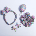 Children's headwear colorful fish scale sequin hair set