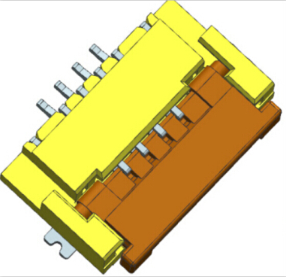 0.5mm FPC SMT Right angle bottom contact connector