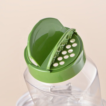 Double Flip Lid Plastic Spice Container - Kitchen Seasoning Organizer